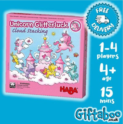 Unicorn Glitterluck - Cloud Stacking HABA Board Game